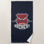 Aangepaste NAAM Archery Sports Recurve Bow Arrow Strandlaken (Voorkant)