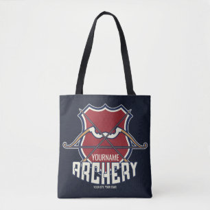 Aangepaste NAAM Archery Sports Recurve Bow Arrow Tote Bag