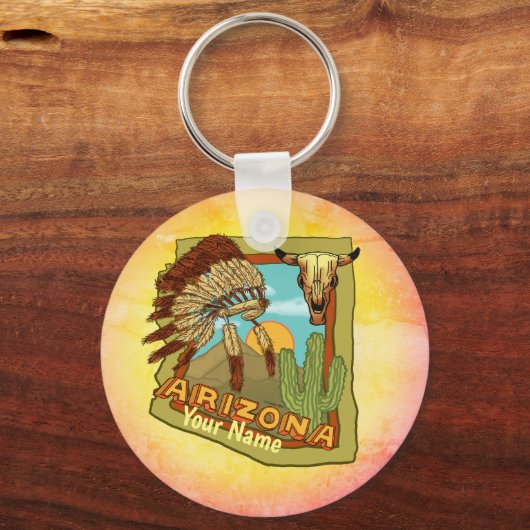 Aangepaste naam Arizona Sleutelhanger (Voorkant)