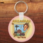 Aangepaste naam Arkansas Sleutelhanger (Voorkant)