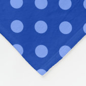 Aangepaste naam: armadillo blauwe polka stippen fleece deken (Hoek)