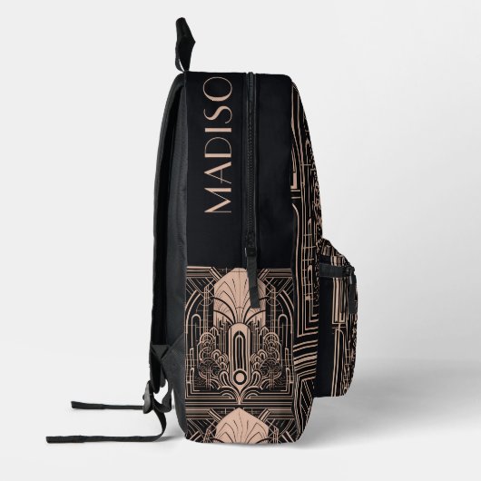 Aangepaste naam Art Deco Bedrukte Rugzak (Links)