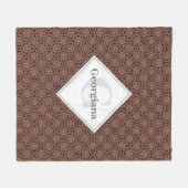 Aangepaste naam Art Deco Safari Sunset Boho Mandal Fleece Deken (Voorkant (Horizontaal))