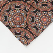 Aangepaste naam Art Deco Safari Sunset Boho Mandal Fleece Deken (Hoek)