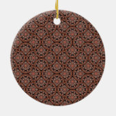 Aangepaste naam Art Deco Safari Sunset Boho Mandal Keramisch Ornament (Achterkant)