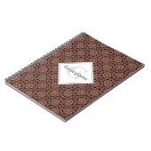 Aangepaste naam Art Deco Safari Sunset Boho Mandal Notitieboek (Linkerzijde)