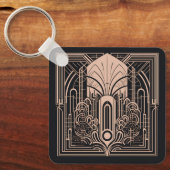 Aangepaste naam Art Deco Sleutelhanger (Voorkant)