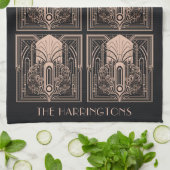 Aangepaste naam Art Deco Theedoek (Gevouwen)