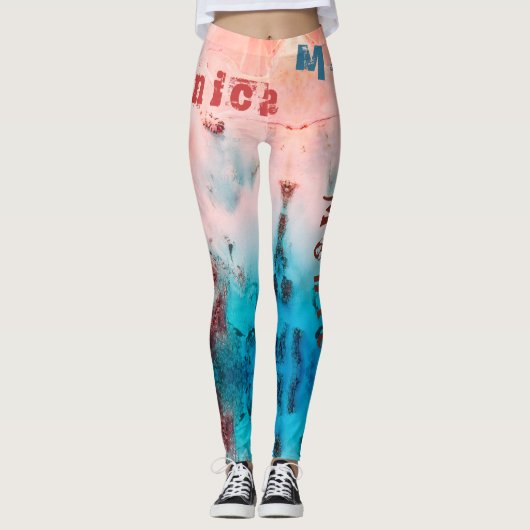 Aangepaste naam Art Leggings (Voorkant)