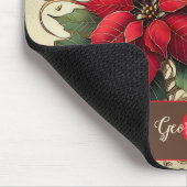 Aangepaste naam Art Nouveau Christmas Poinsettia Muismat (Hoek)