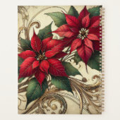 Aangepaste naam Art Nouveau Christmas Poinsettia Planner (Achterkant)