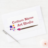 Aangepaste naam Art Studio Artist Painter Rechthoekige Sticker (Envelop)