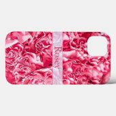 Aangepaste naam Artsy Pink Rose Case-Mate iPhone Case (Achterkant (horizontaal))