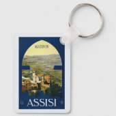 Aangepaste naam: Assisi Italy Vintage Travel Sleutelhanger (Achterkant)