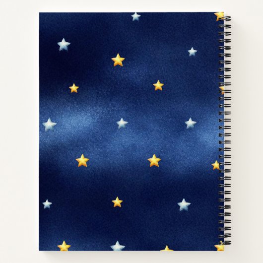 Aangepaste naam astronaut ruimte vliegtuig terug n notitieboek (Achterkant)