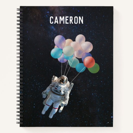 Aangepaste naam Astronaut Sterren & Ruimtesterrenb Notitieboek (Voorkant)