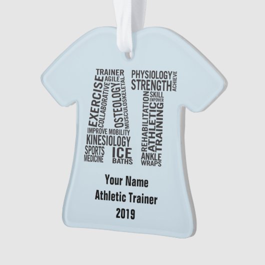 Aangepaste naam Athletic Trainer AT Gift Ornament (voorkant)