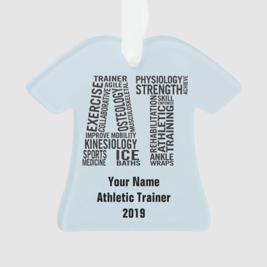 Aangepaste naam Athletic Trainer AT Gift Ornament (voorkant)