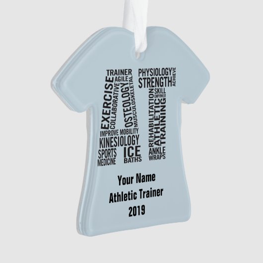 Aangepaste naam Athletic Trainer AT Gift Ornament (voorkant)
