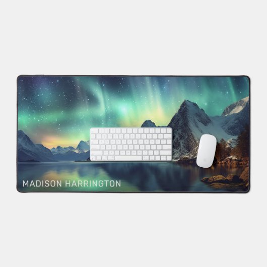 Aangepaste naam Aurora Borealis Bureaumat (Keyboard & Muis)