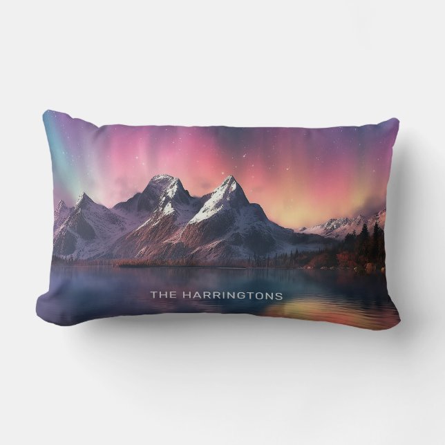 Aangepaste naam Aurora Borealis Kussen (Voorkant)