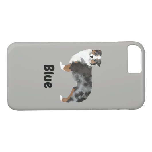 Aangepaste naam Aussie Dog iPhone Case (Achterkant (Horizontaal))