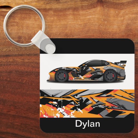 Aangepaste naam Auto Sleutelhanger (Voorkant)