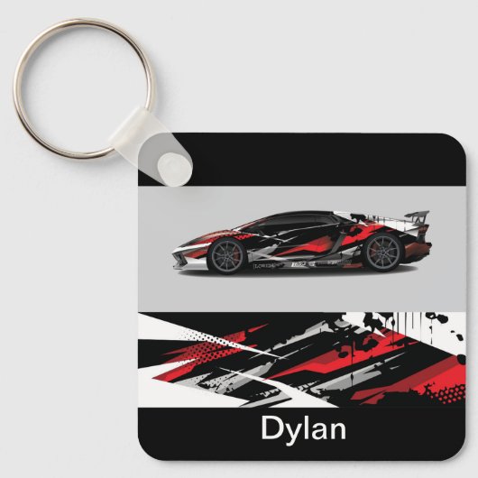 Aangepaste naam Auto Sleutelhanger (Voorkant)