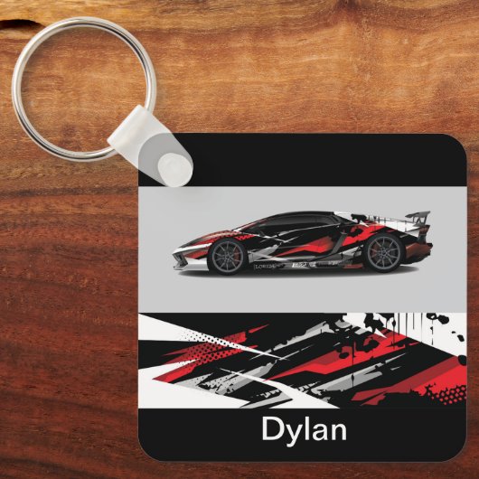 Aangepaste naam Auto Sleutelhanger (Voorkant)