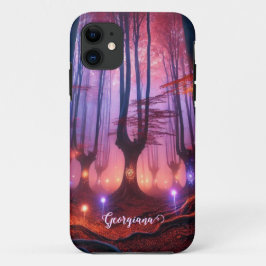 Aangepaste naam Autumnal Enchanted Whimsigoth Fore Case-Mate iPhone Case