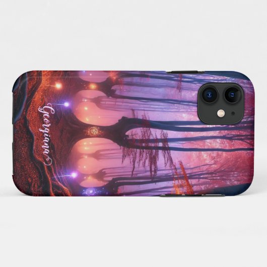 Aangepaste naam Autumnal Enchanted Whimsigoth Fore Case-Mate iPhone Case (Achterkant (horizontaal))