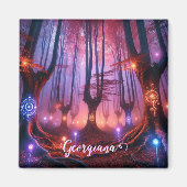 Aangepaste naam Autumnal Enchanted Whimsigoth Fore Magneet (Voorkant)