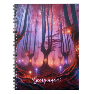 Aangepaste naam Autumnal Enchanted Whimsigoth Fore Notitieboek