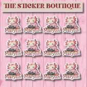 Aangepaste naam Axolotl Gaming Sticker Pack