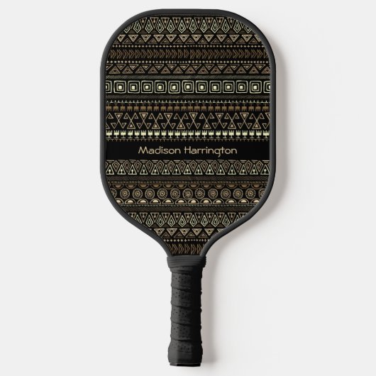 Aangepaste naam Aztec Pattern Pickleball Paddle (Achterkant)