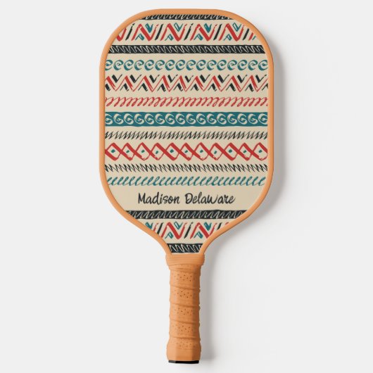 Aangepaste naam Aztec Pattern Pickleball Paddle (Achterkant)