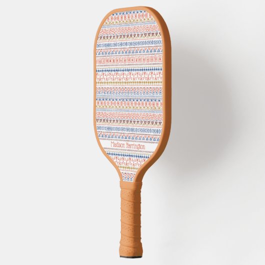 Aangepaste naam Aztec Pattern Pickleball Paddle (Links)