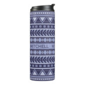 Aangepaste naam Aztec Pattern-tumbler Thermosbeker (Gedraaid links)
