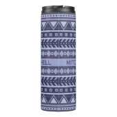 Aangepaste naam Aztec Pattern-tumbler Thermosbeker (Achterkant)