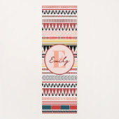 Aangepaste naam Azteekse elegantie Warm rood etnis Yogamat (Voorkant)