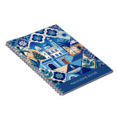 Aangepaste naam Azulejo Tegels Pattern Notitieboek (Rechterzijde)