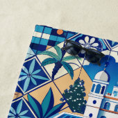 Aangepaste naam Azulejo Tegels Pattern Strandlaken (In situ)