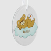 Aangepaste naam Baby Beer Teddy Ornament (voorkant)