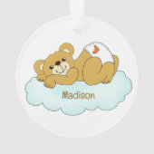 Aangepaste naam Baby Beer Teddy Ornament (achterkant)