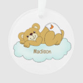 Aangepaste naam Baby Beer Teddy Ornament (voorkant)