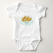 Aangepaste naam Baby Beer Teddy Romper (Voorkant)