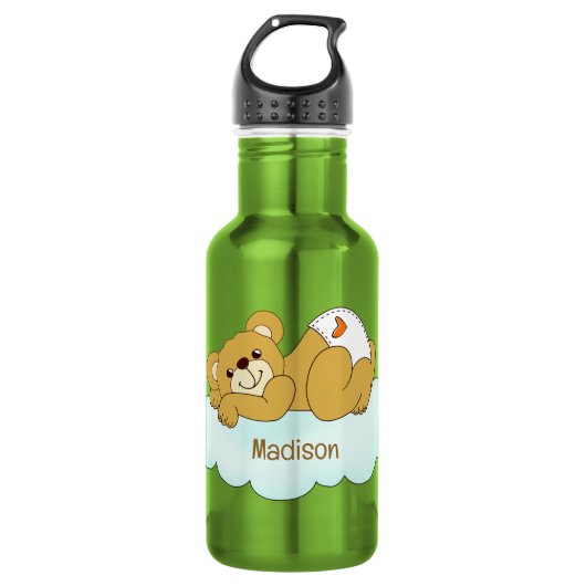 Aangepaste naam Baby Beer Teddy Waterfles (Voorkant)