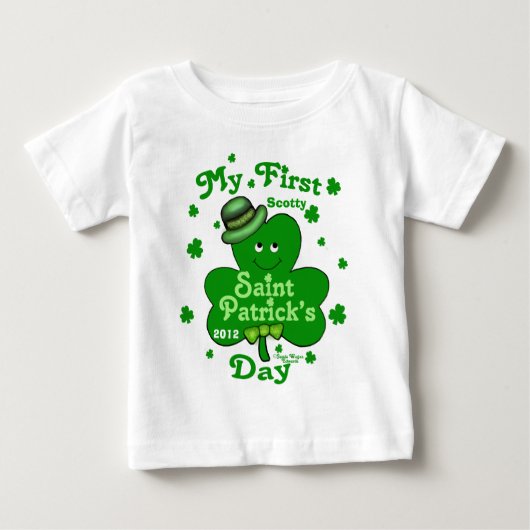 Aangepaste naam Baby Boy's First St. Patrick's Day (Voorkant)