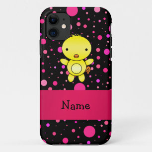 Aangepaste naam baby chick zwarte roze pols Case-Mate iPhone case
