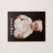 Aangepaste naam Baby Foto Legpuzzel (Horizontaal)